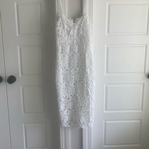 White lace midi